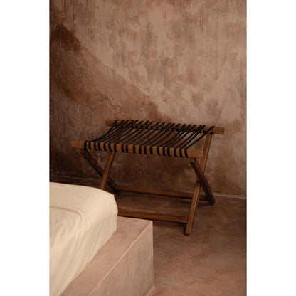 Kofferständer aus Teakholz klappbar, 55 × 40 × 50 cm | VIA X SELECTION