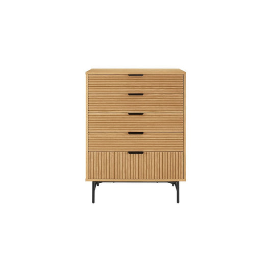 Hohe Kommode mit Eichenfront, 40 × 80 × 113 cm | VIA X SELECTION