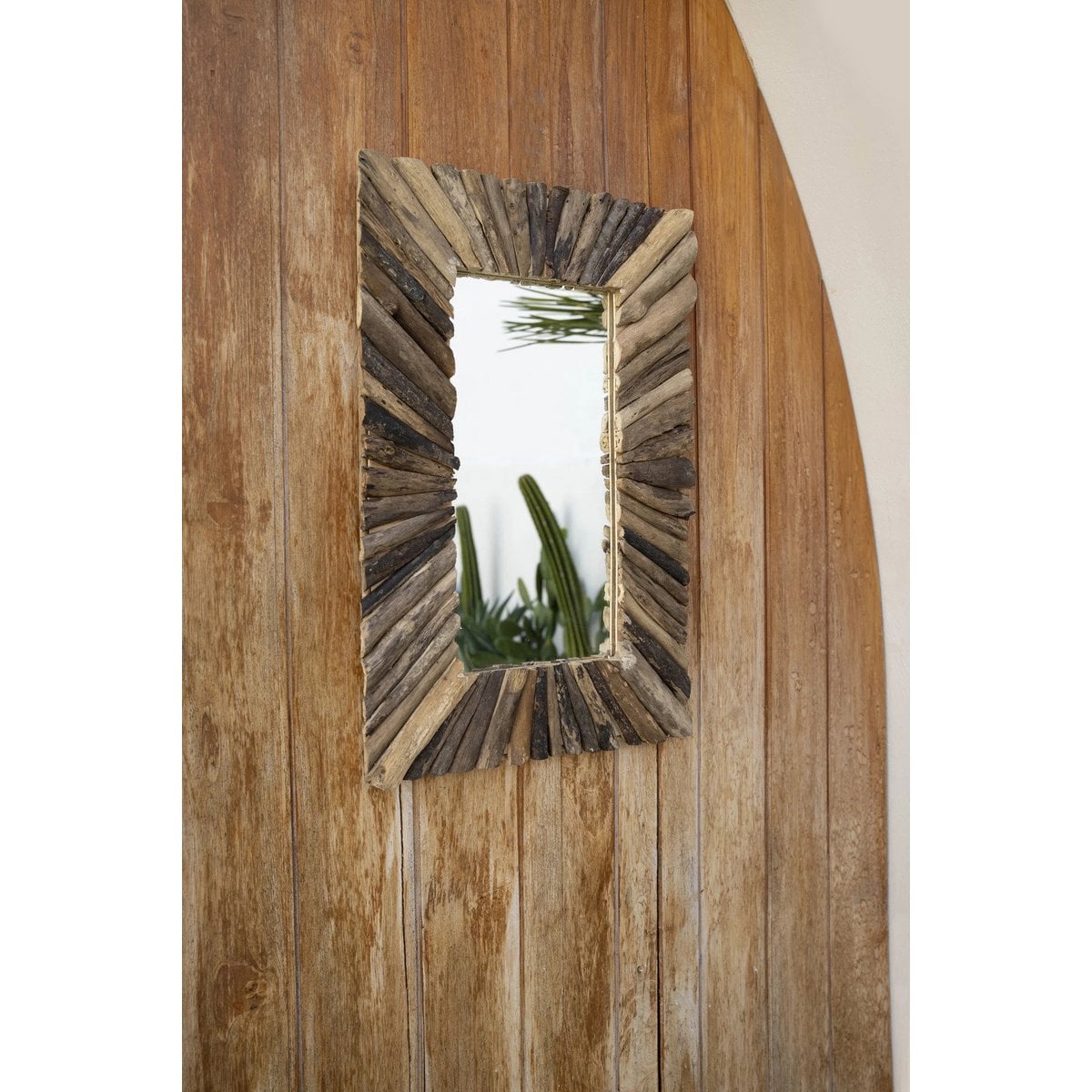 Wandspiegel mit Treibholzrahmen natur, 60 × 41 cm | VIA X SELECTION