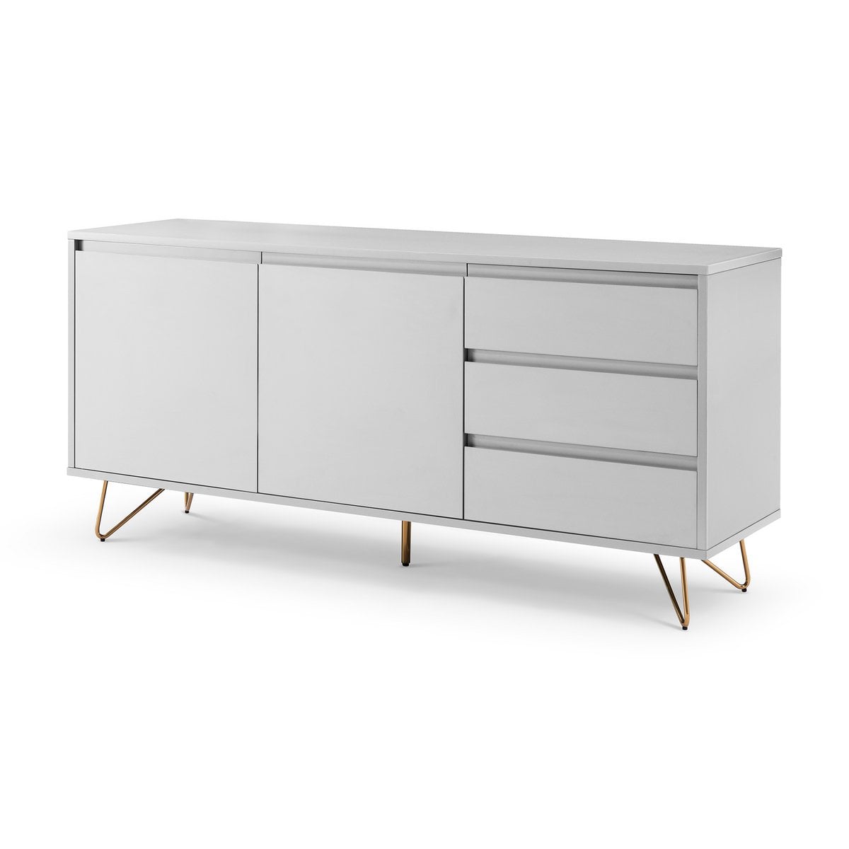 Sideboard weiß mit 2 Türen und 3 Schubladen, 40 × 150 × 70 cm | VIA X SELECTION