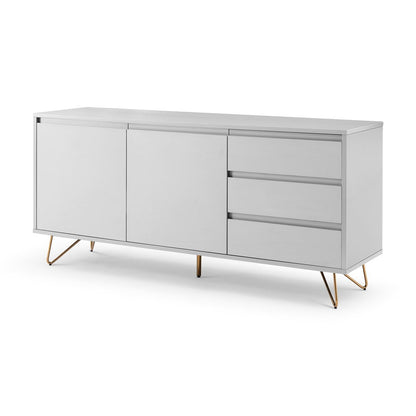 Sideboard weiß mit 2 Türen und 3 Schubladen, 40 × 150 × 70 cm | VIA X SELECTION