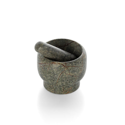 Gewürzmörser aus grünem Bidasar-Marmor 12,5 cm | VIA X SELECTION