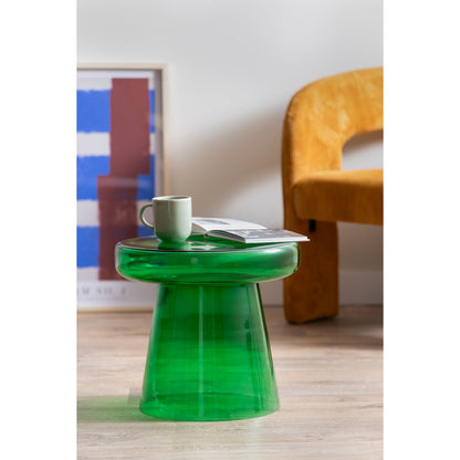 Glas-Beistelltisch rauchgrün, Ø, 41 × 38 cm | VIA X SELECTION