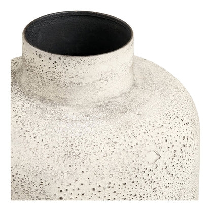 Sehr hoher Blumentopf aus Metall, Antik-Beige, Ø 24 × 78,5 cm | VIA X SELECTION