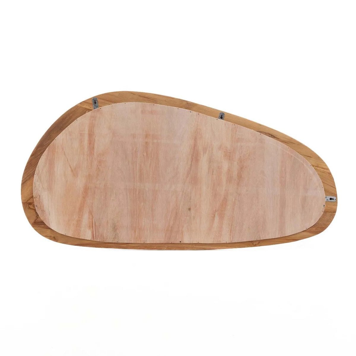 Großer Wandspiegel mit organischem Teakholzrahmen, 63 × 120 cm | VIA X SELECTION
