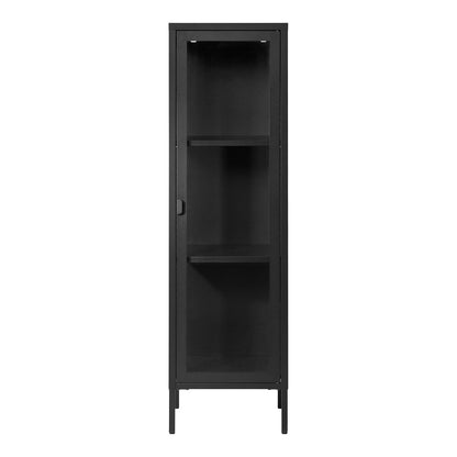 Schmale Vitrine schwarz, 40 × 35 × 140 cm | VIA X SELECTION
