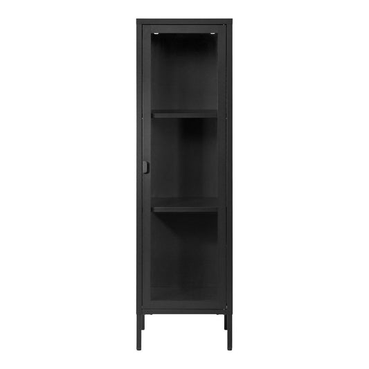 Schmale Vitrine schwarz, 40 × 35 × 140 cm | VIA X SELECTION
