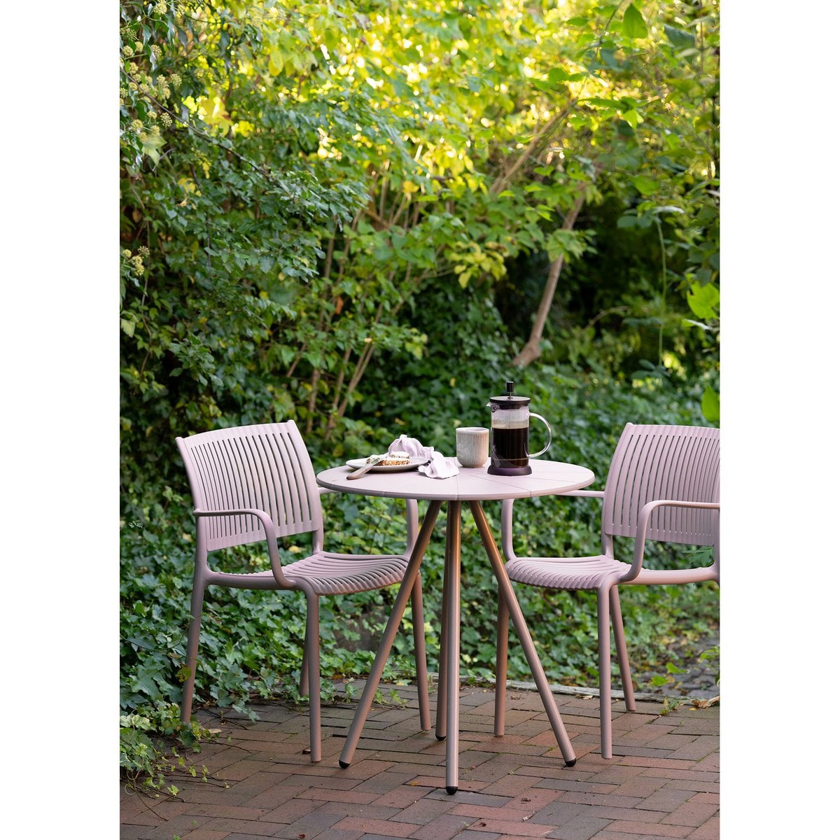 Runder Bistrotisch in Taupe, Ø 70 cm | VIA X SELECTION