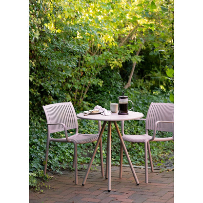 Runder Bistrotisch in Taupe, Ø 70 cm | VIA X SELECTION