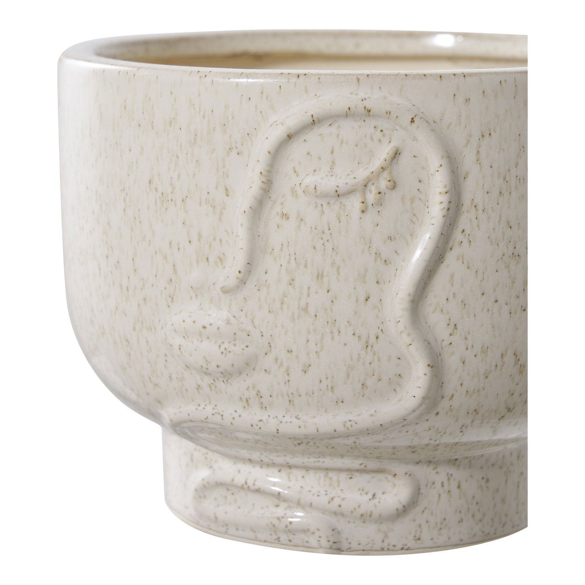 Blumentopf aus Keramik, Beige, 15 ×, 15 × 12 cm | VIA X SELECTION