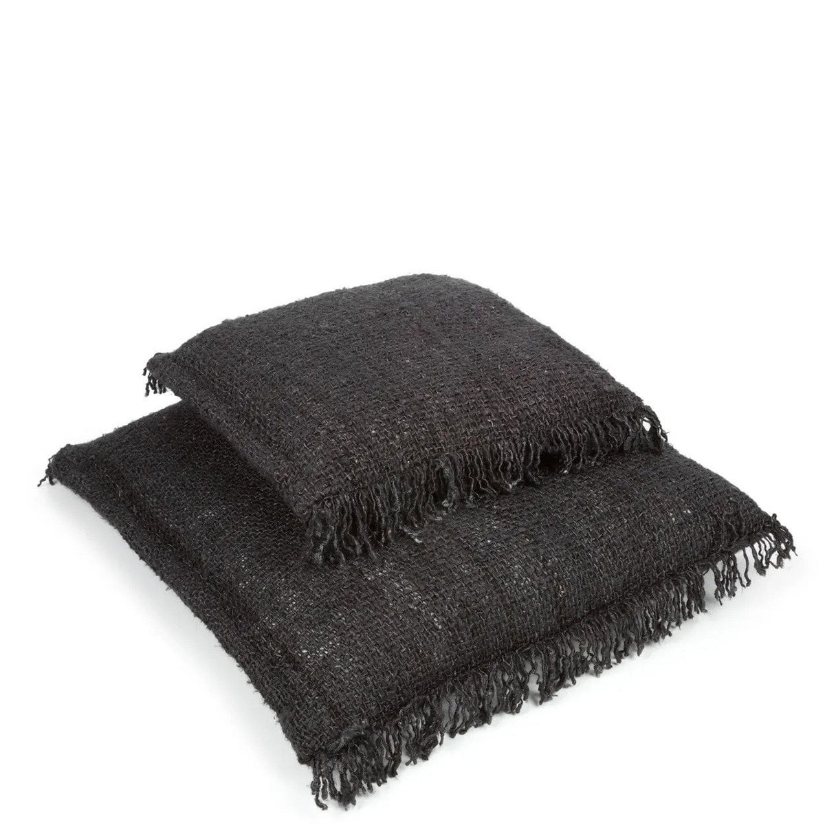 Kissenbezug aus Baumwolle in Schwarz und Dunkelblau, 40 × 40 cm | VIA X SELECTION