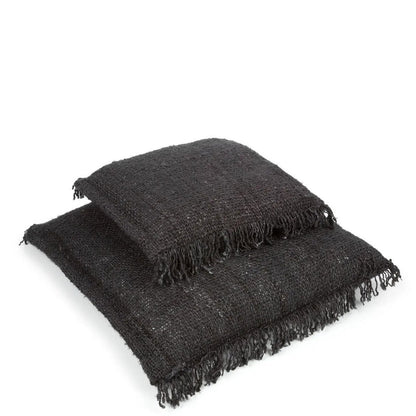 Kissenbezug aus Baumwolle in Schwarz und Dunkelblau, 40 × 40 cm | VIA X SELECTION