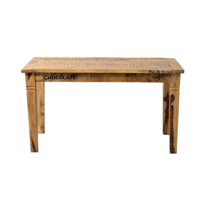 Esstisch Mangoholz Vintage-Print, 140 × 70 cm | VIA X SELECTION