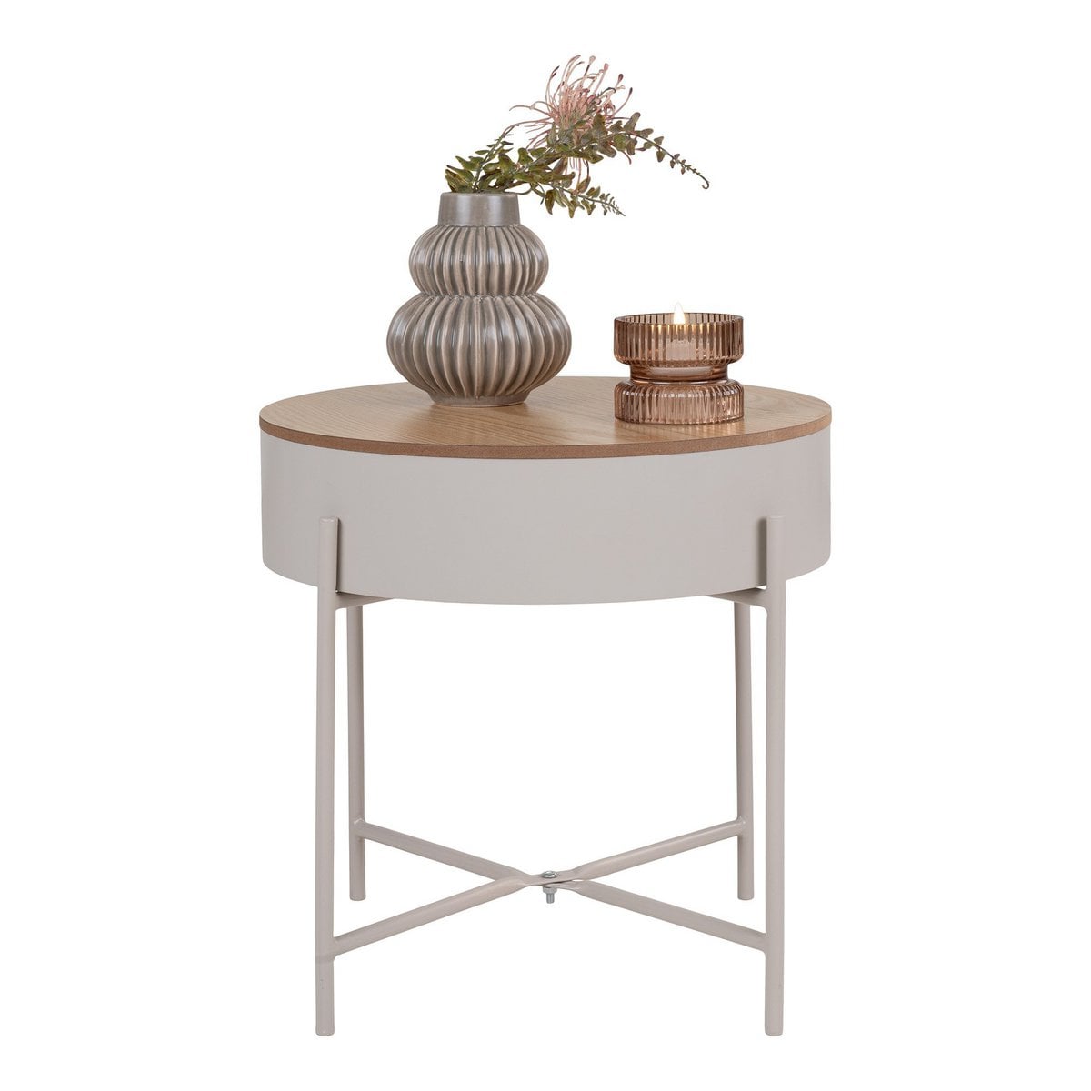 Beistelltisch aus pulverbeschichtetem Stahl, Ø, 40 × 40 cm | VIA X SELECTION