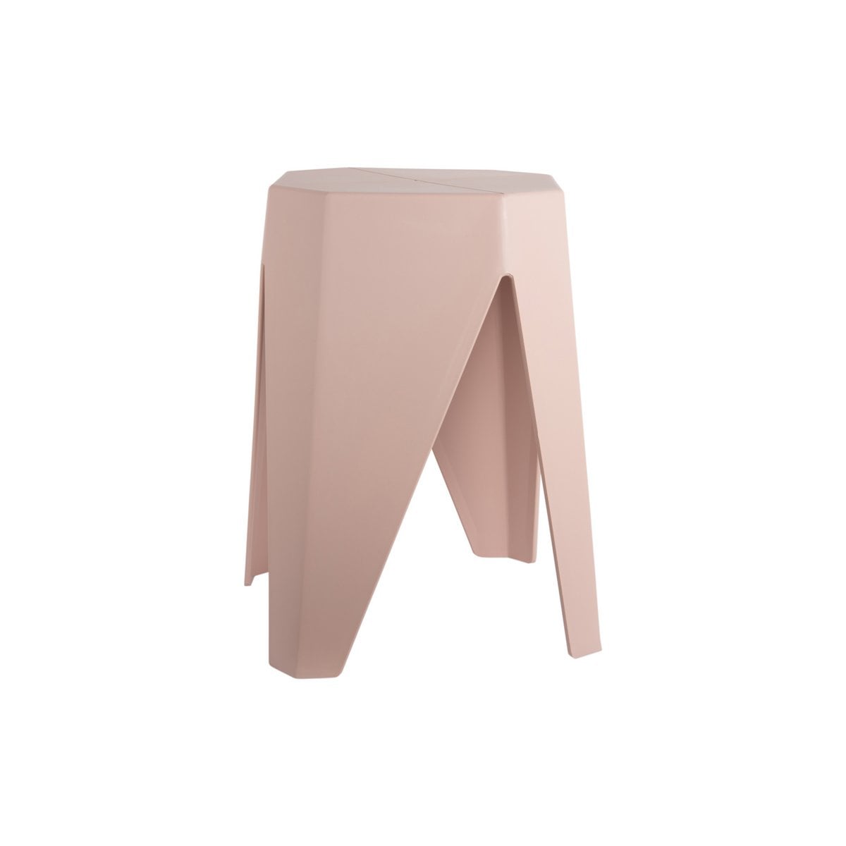 Kompakter Kunststoffhocker Rosa | VIA X SELECTION