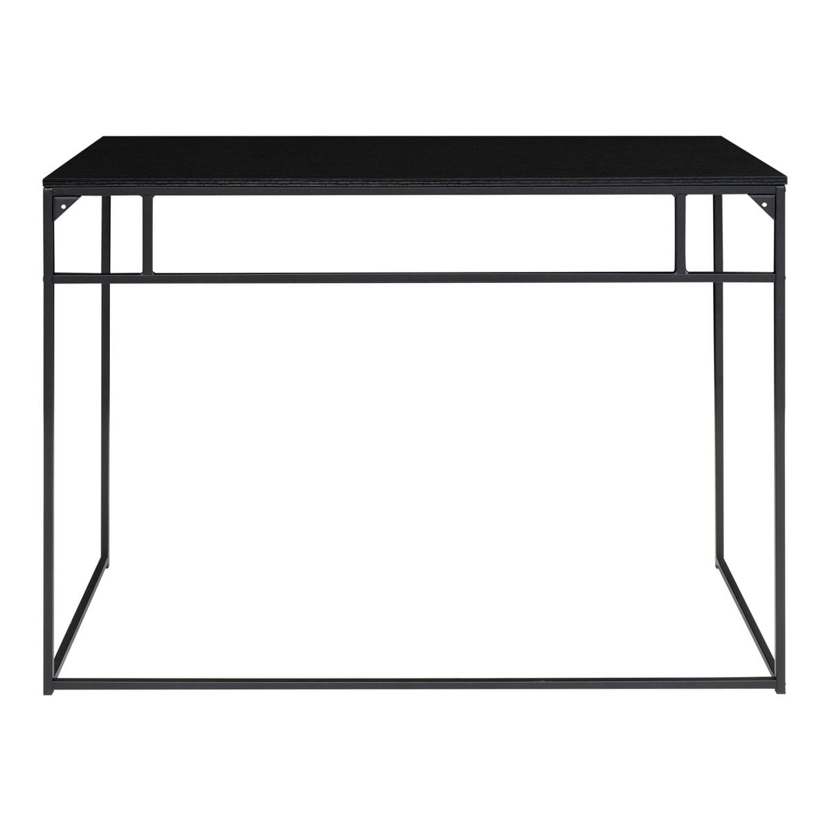 Schreibtisch schwarz mit Glasplatte, 100 × 45 cm | VIA X SELECTION
