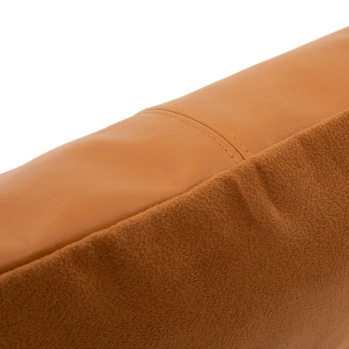 Kissenbezug aus Leder in Cognacbraun, 40 × 40 cm | VIA X SELECTION
