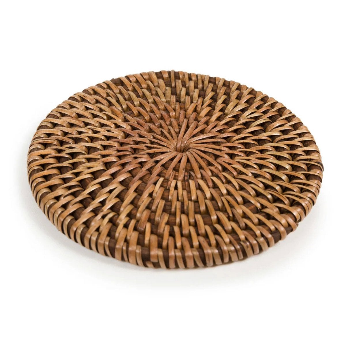 Rattan-Untersetzer in Naturbraun 11 cm | VIA X SELECTION