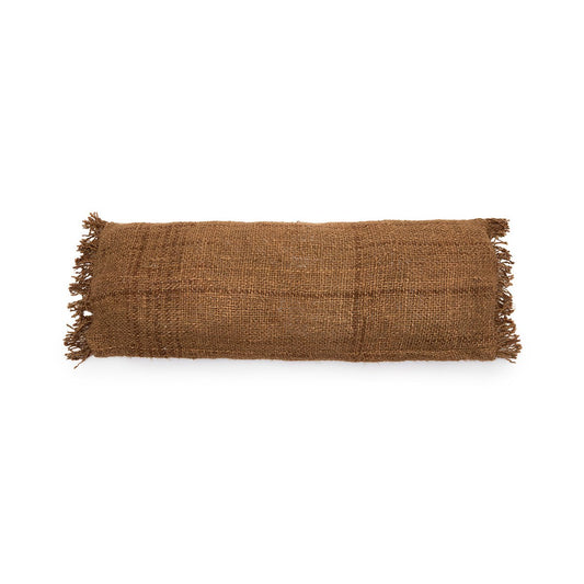 Langer Kissenbezug aus Baumwolle in Braun, 35 × 100 cm | VIA X SELECTION