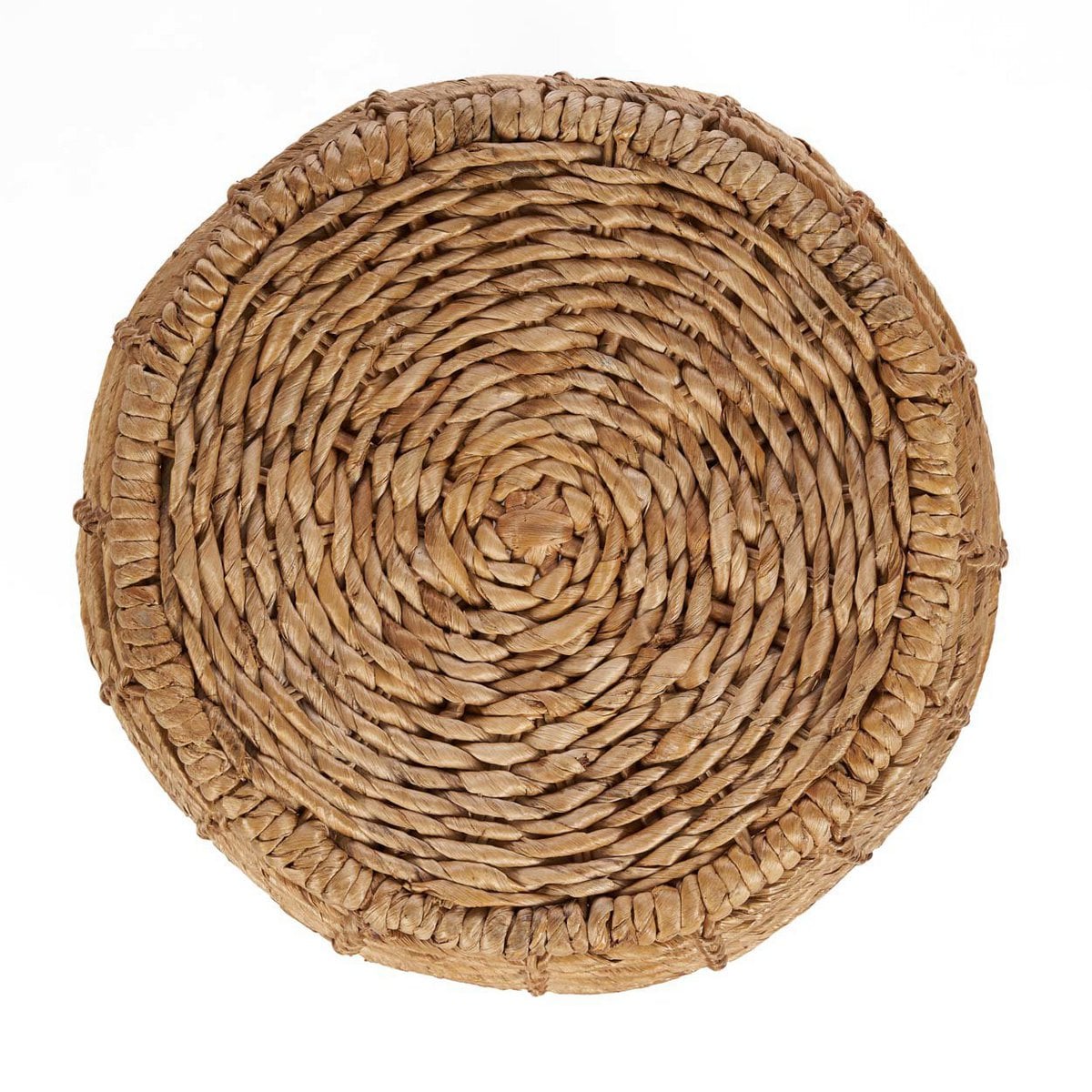 Geflochtener Hocker aus Bananenblatt natur mit Stauraum | VIA X SELECTION
