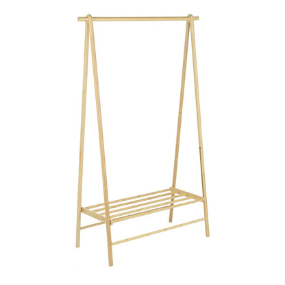 Kleiderständer aus Bambus natur mit Ablage, 104 × 46 × 164 cm | VIA X SELECTION