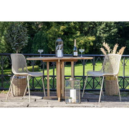 Stapelbarer Gartenstuhl in Sand, 4er-Set | VIA X SELECTION