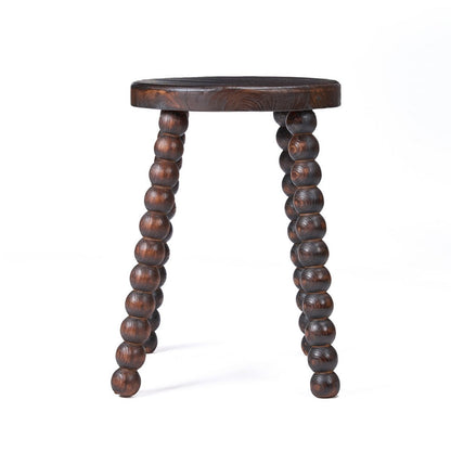 Hocker aus Mangoholz dunkelbraun mit skulpturaler Form | VIA X SELECTION