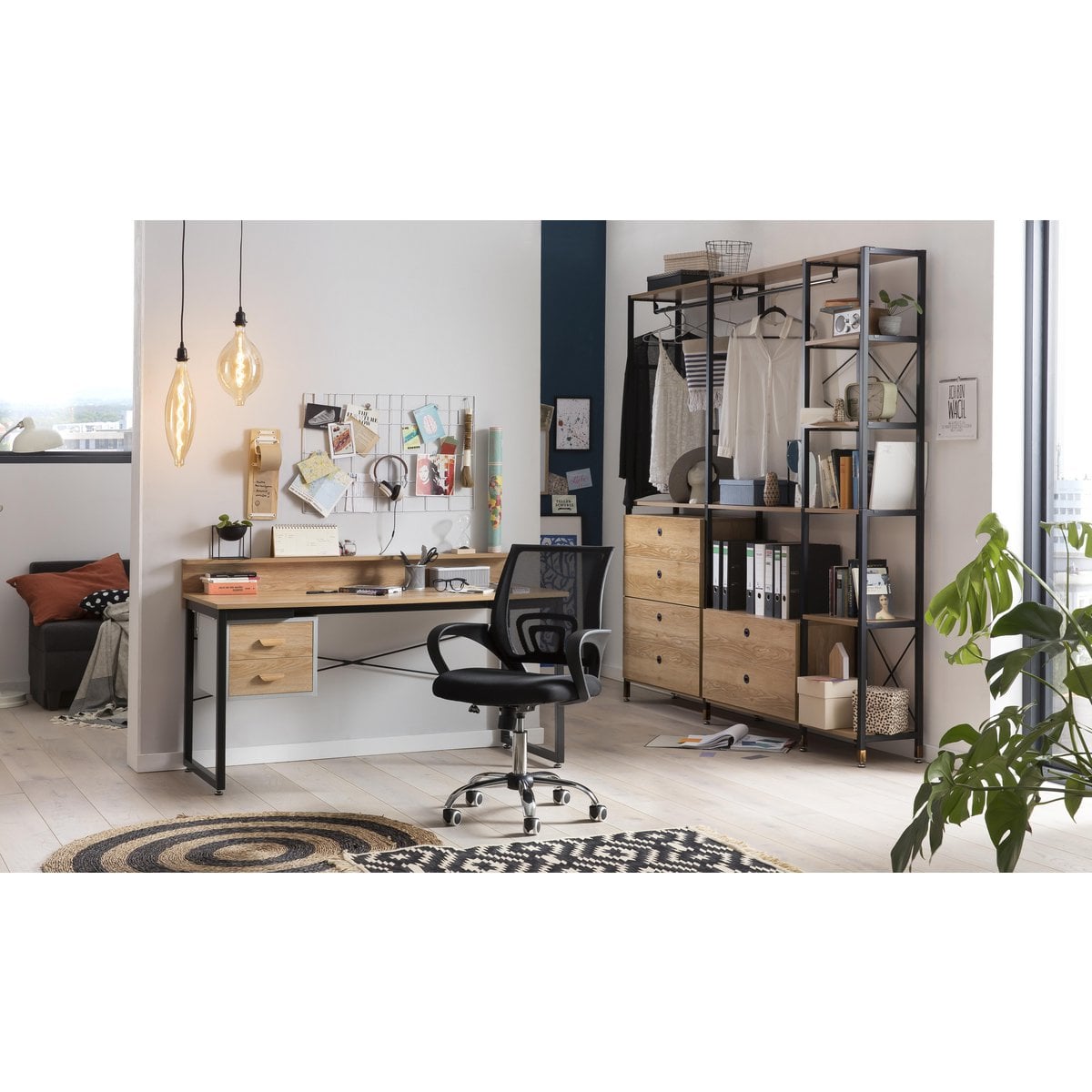 Bürostuhl mit Mesh-Rücken Schwarz/Grau | VIA X SELECTION