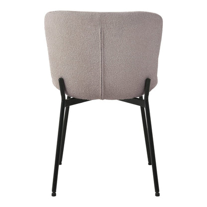 Esszimmerstuhl aus Bouclé beige im 2er-Set | VIA X SELECTION