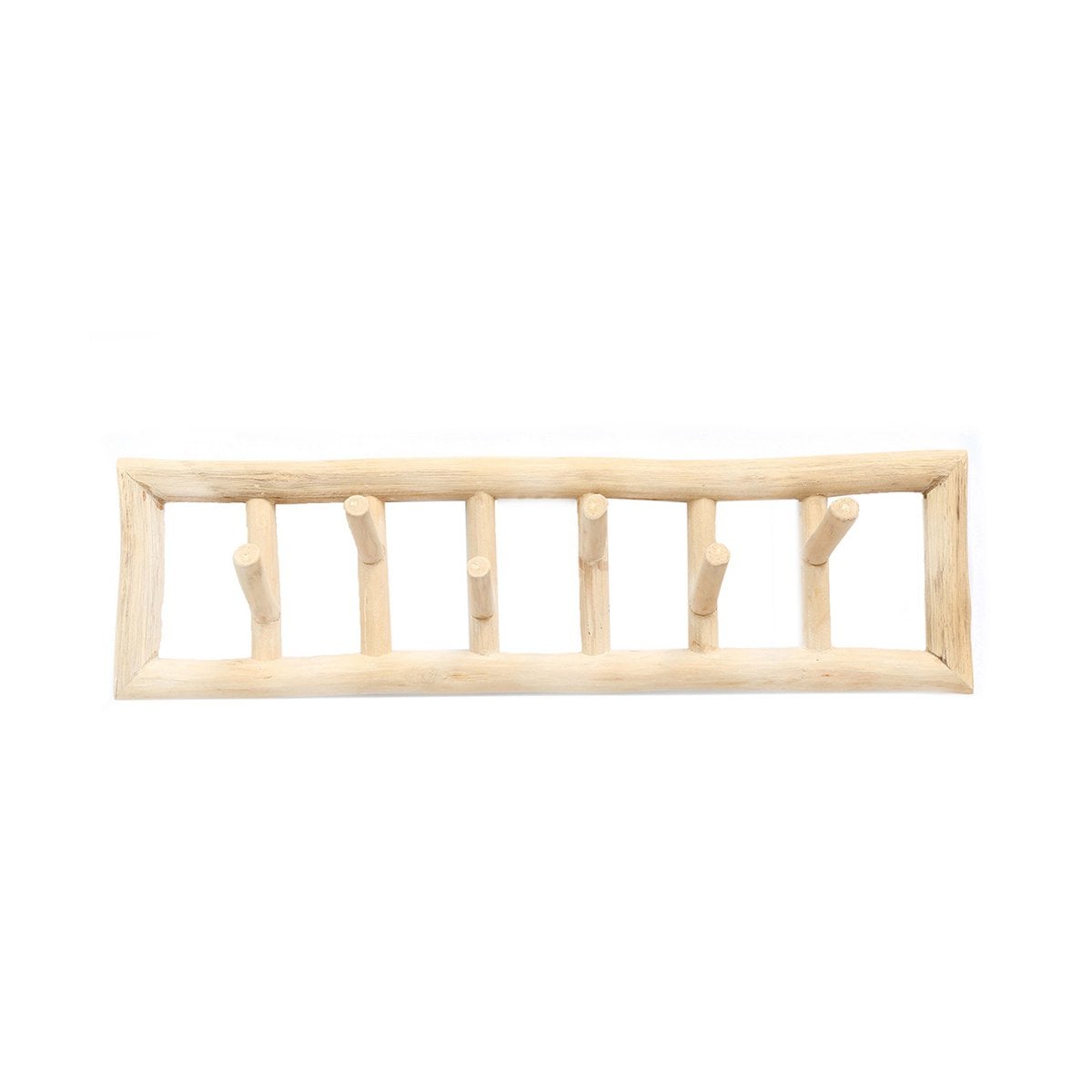 Kleiderbügel aus Teakholz mit organischer Form, 70 × 10 × 20 cm | VIA X SELECTION
