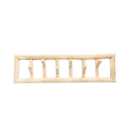 Kleiderbügel aus Teakholz mit organischer Form, 70 × 10 × 20 cm | VIA X SELECTION