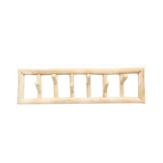 Kleiderbügel aus Teakholz mit organischer Form, 70 × 10 × 20 cm | VIA X SELECTION