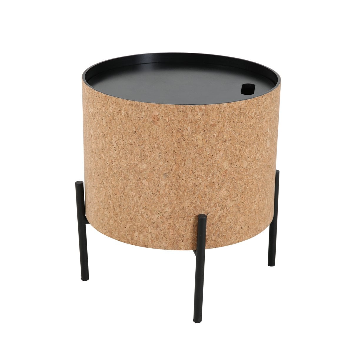2er-Couchtisch-Set aus Kork und Metall 63 × 63 × 48,5 cm | VIA X SELECTION