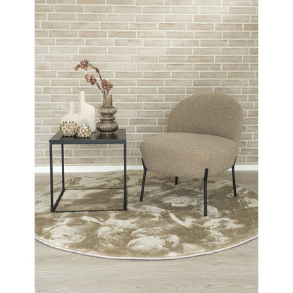 Runder Teppich aus Polyester sand, Ø 160 cm | VIA X SELECTION