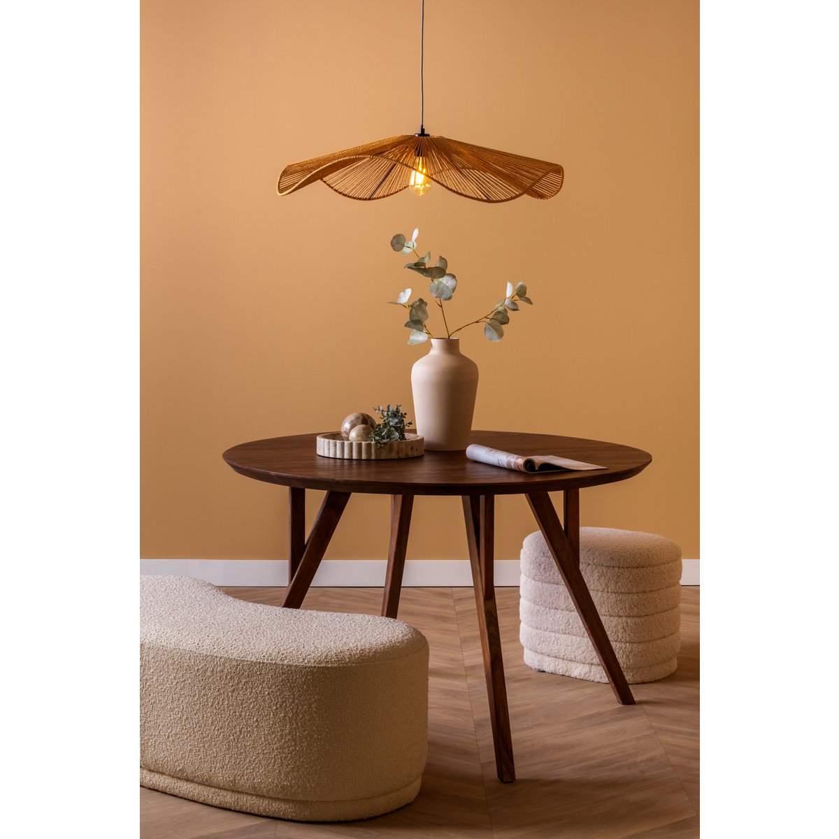 Leitmotiv Sombra Large Pendelleuchte aus Jute in Beige | VIA X SELECTION