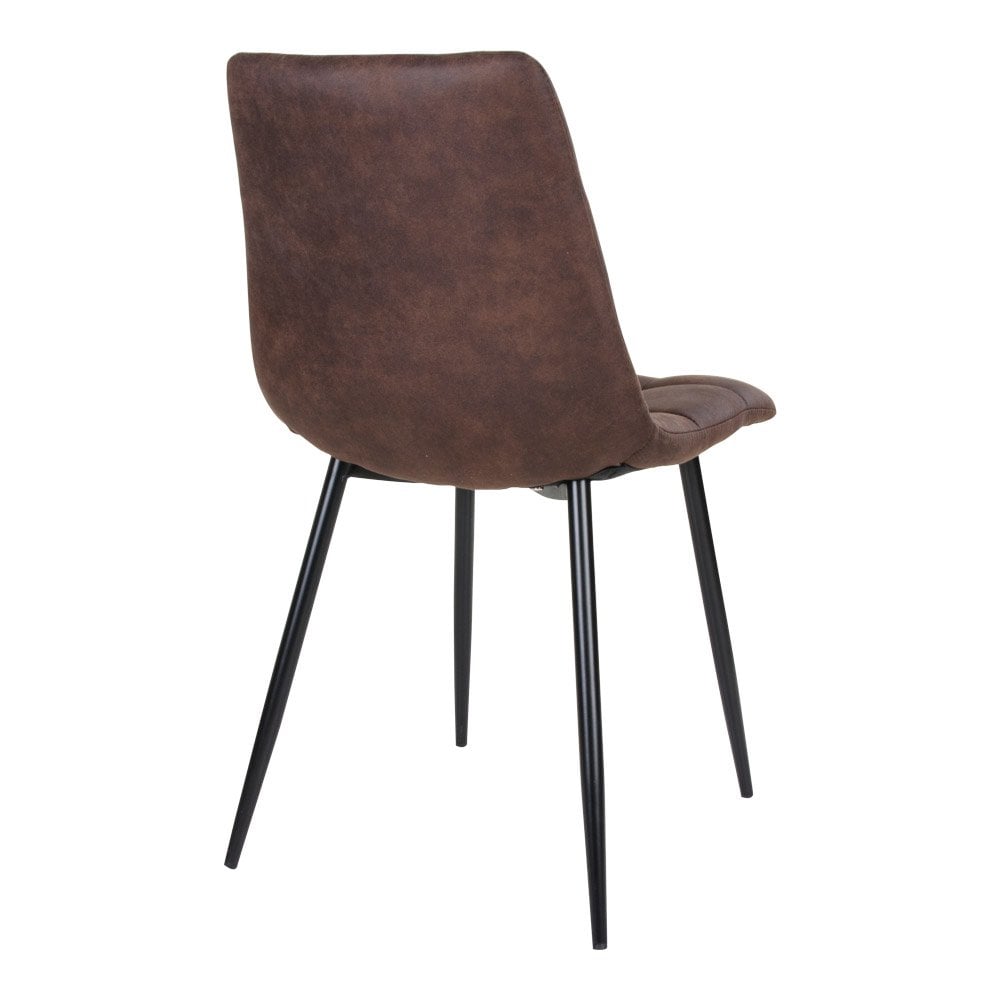 Esszimmerstuhl aus Mikrofaser braun im 2er-Set | VIA X SELECTION