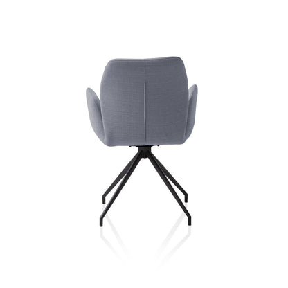 Drehsessel aus Strukturstoff dunkelgrau | VIA X SELECTION