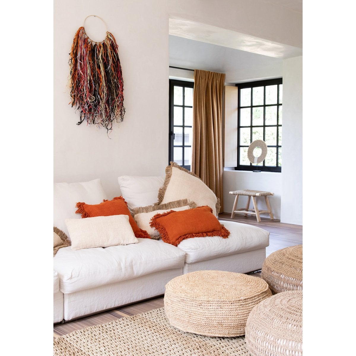 Pouf aus Raffia in Natur | VIA X SELECTION