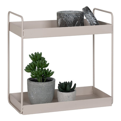 Kleines Regal mit 2 Ebenen beige, 30 × 15 × 31 cm | VIA X SELECTION