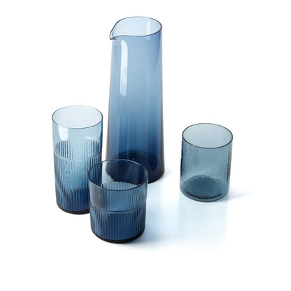 Karaffe aus blauem Recyclingglas 26 cm | VIA X SELECTION