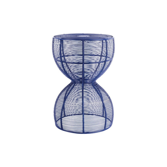 Metall-Beistelltisch Wellenform stahlblau, Ø, 30 × 41 cm | VIA X SELECTION