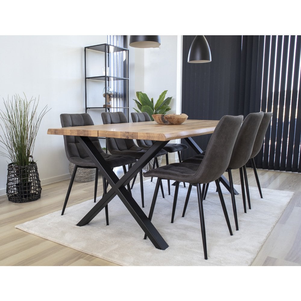 Esszimmerstuhl aus Mikrofaser grau im 2er-Set | VIA X SELECTION