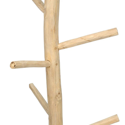 Garderobenständer aus Holz natur, 25 × 25 × 160 cm | VIA X SELECTION