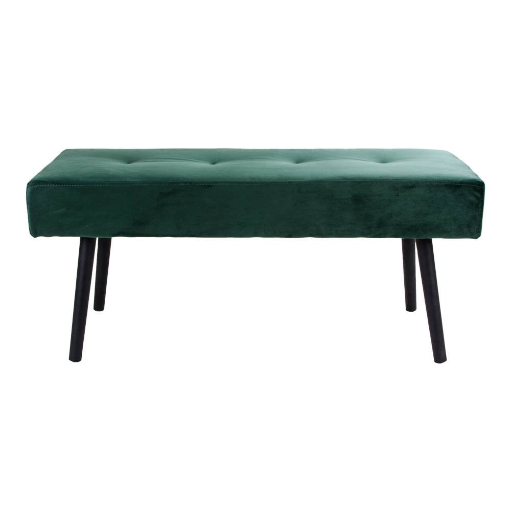 Sitzbank aus Samt dunkelgrün 100 cm | VIA X SELECTION