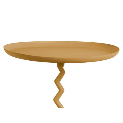 Beistelltisch Zickzackfuß senfgelb, Ø, 40 × 42 cm | VIA X SELECTION