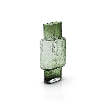 Schmale Vase aus grünem Glas | VIA X SELECTION
