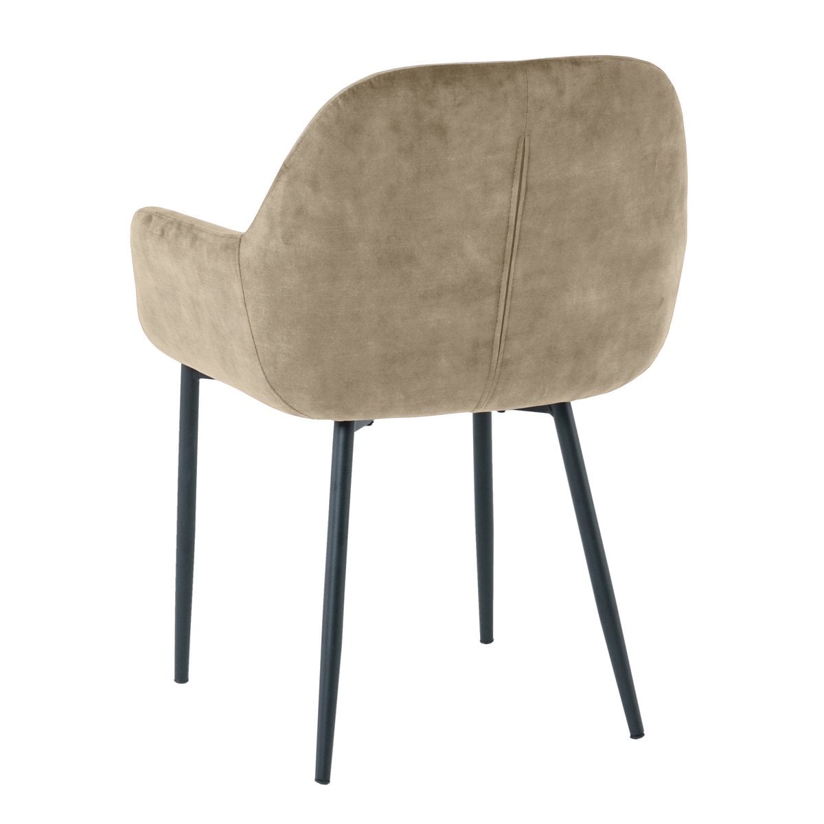 Armlehnstuhl aus Samt beige im 2er-Set | VIA X SELECTION