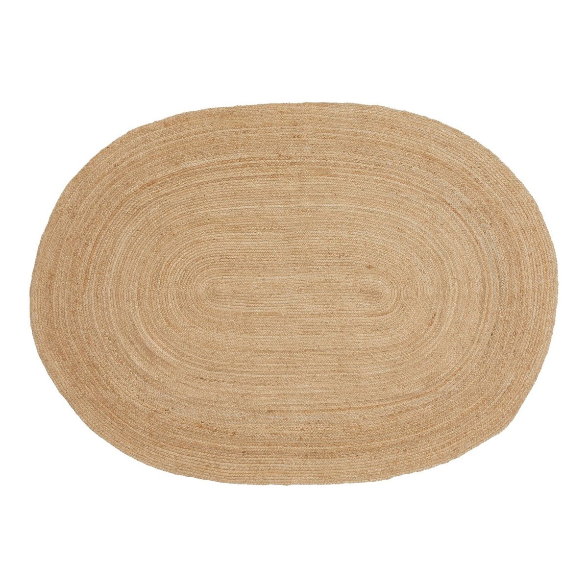 Ovaler Teppich aus Jute natur, 140 × 200 cm | VIA X SELECTION