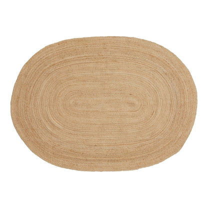 Ovaler Teppich aus Jute natur, 140 × 200 cm | VIA X SELECTION