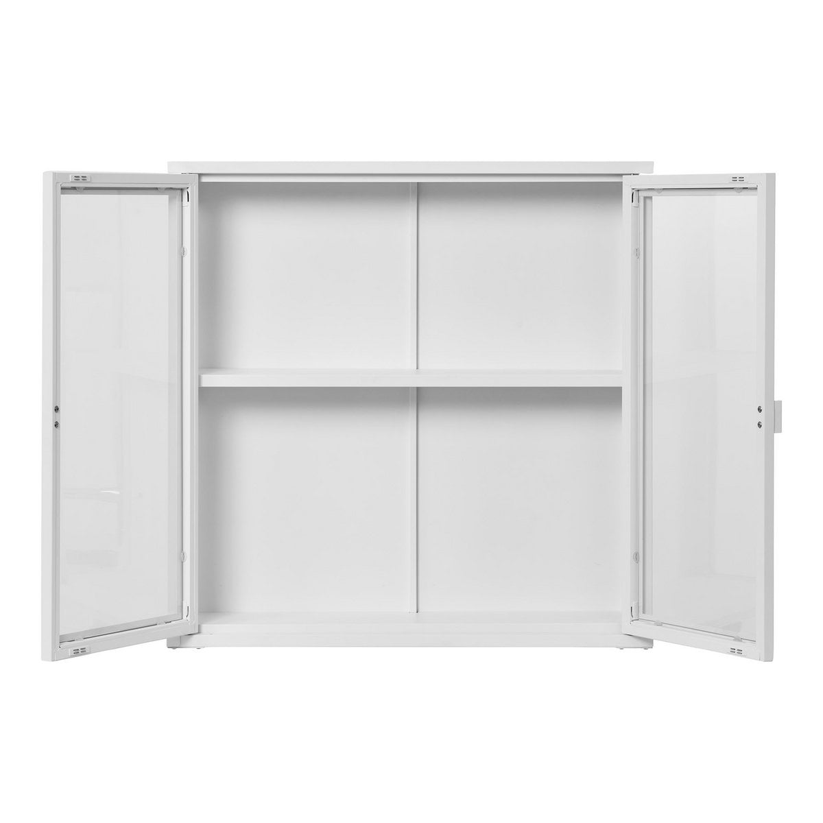 Hängender Vitrinenschrank weiß, 80 × 18 × 80 cm | VIA X SELECTION